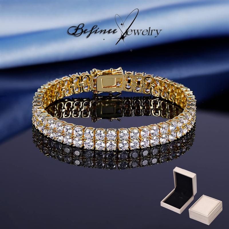 Tennis Bracelet 3MM Double Row  Bracelet for Women Men with Certificate of Authenticity 6.5inch-8.5inch