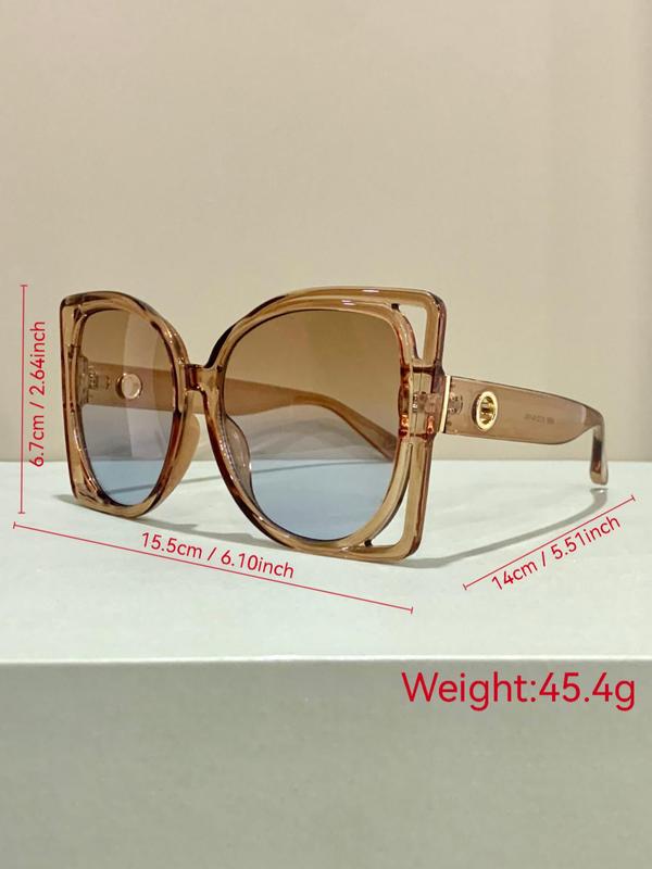 Unisex Fashionable All-match Large Frame Sunglasses, 2024 New Style Trendy Casual Sun Protection Sunglasses for Everyday Use, Fashion Accessories for Outdoor Activities