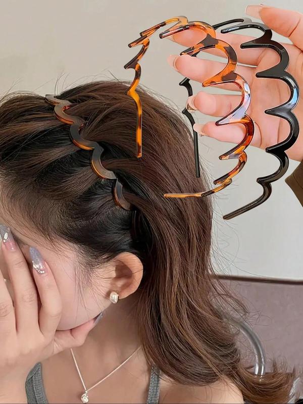 V-shaped Wave Comb Tooth Design Hair Hoop, Casual Simple Hair Accessories for Women & Girls, Fashion Hair Accessories for Daily Wear