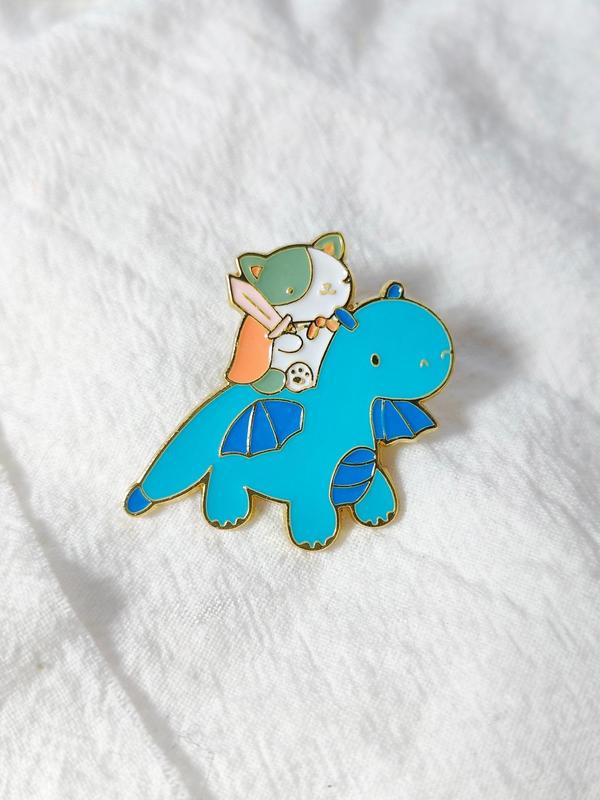 Cute Cartoon Dinosaur & Puppy Design Brooch, Fashion Alloy Badge for Daily Clothing Decor, Trendy All-match & Exquisite Brooch for Birthday Gift