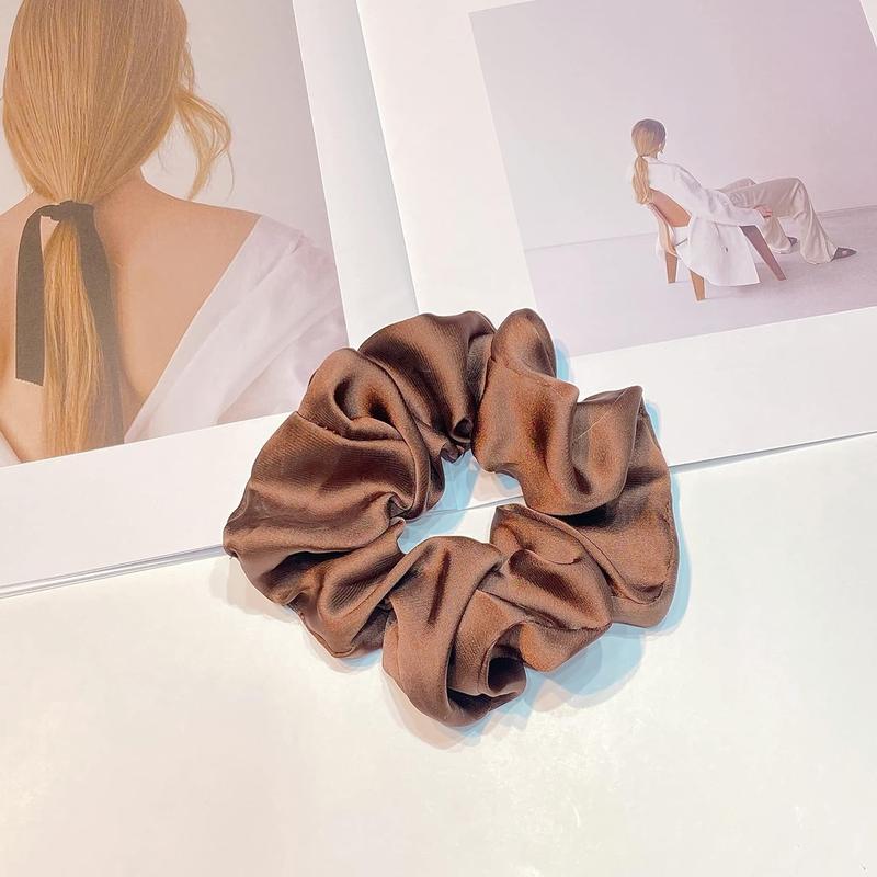 Supernova Satin Silk Scrunchies Soft Hair Ties Fashion Hair Bands Hair Ponytail Holders Hair Accessories for Women Girls