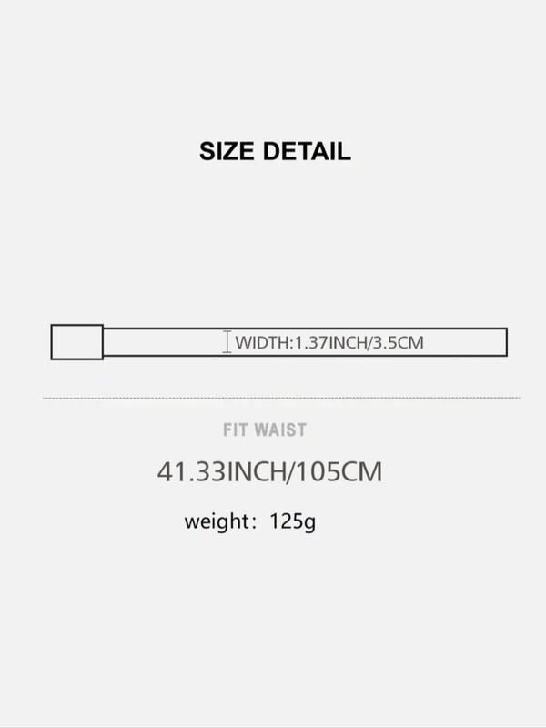 Men's Casual Plain Tape Belt, Fashionable Belt for Daily Clothing Decoration, Trendy All-match & Exquisite Belt for Birthday Gift