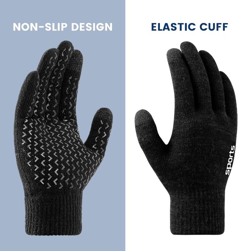 Winter Gloves for Men Women -  Fleece Liner Touchscreen Gloves, Thermal Warm Winter Gloves for Cold Weather