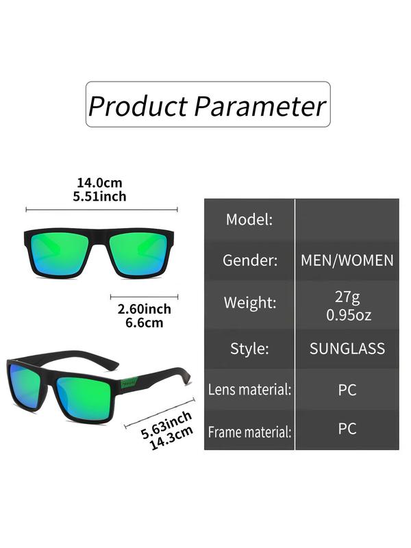 Punk Style Square Frame Tinted Lens Sunglasses for Men & Women, Outdoor Sports Designer Sunglasses Back To School, Fashion Sunglasses for Men & Women, Travel Accessories