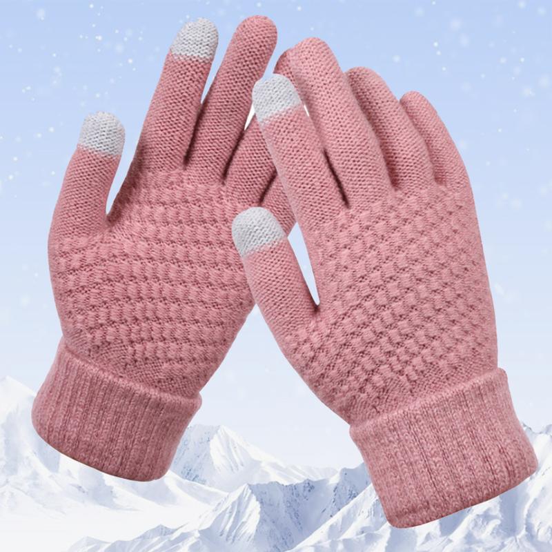 Women's Winter Warm Touchscreen Gloves Thermal Knit Soft Gloves