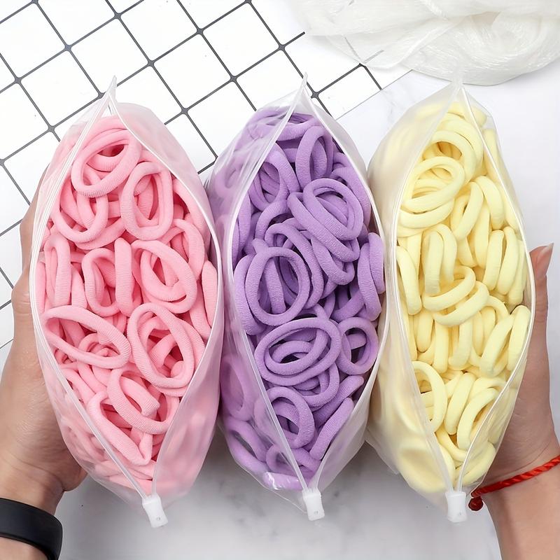 50 pcs set women basic hair bands 1.57inch simple solid colors elastic headband hair ropes ties hair accessories ponytail holder