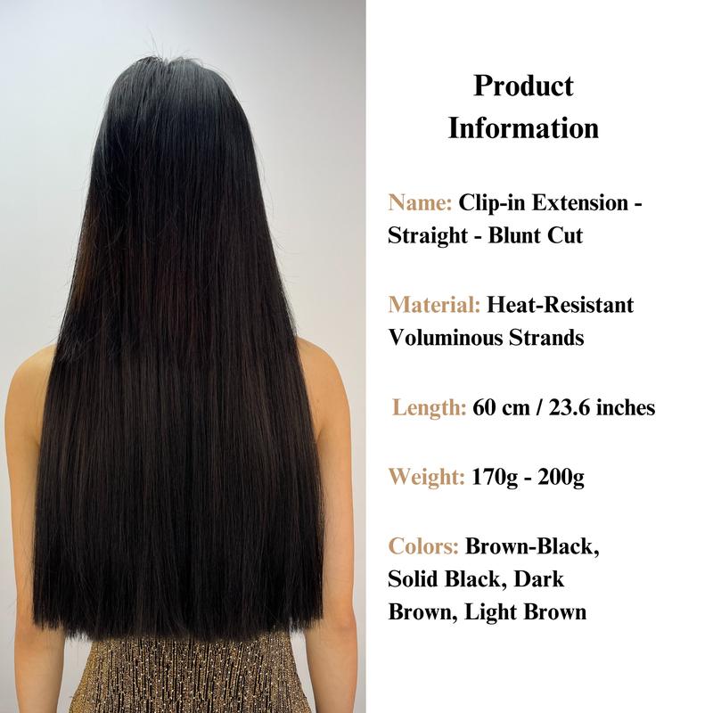 Clip-in Hair Extensions - Straight - Blunt Cut