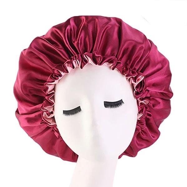 Satin Bonnet Silk Bonnet for Curly Hair Bonnet Braid Bonnet for Sleeping Bonnets for Women Large Double-Layer Adjustable Silk