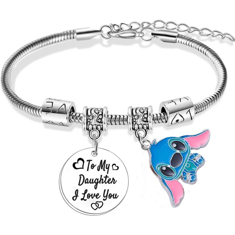 Stitch Bracelet To My Daughter Bracelet Gifts Birthday Gifts Ohana Bracelet Gifts for Daughter from Mom Dad