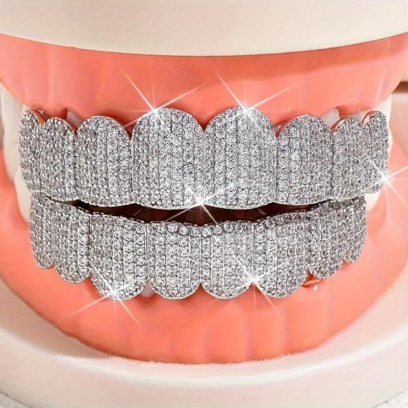 Hip Hop Grills Cubic Zirconia Teeth Grills micro-inset zircon braces Rapper jewelry