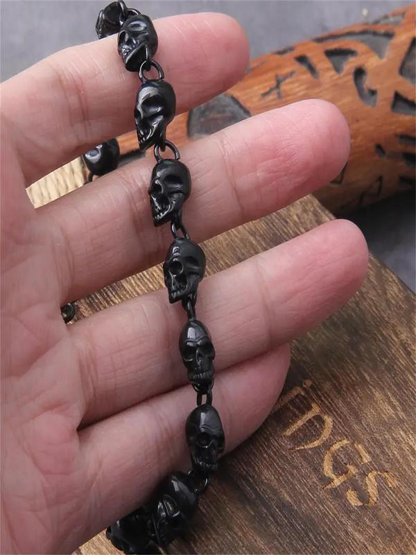 Punk Style Skull Design Bracelet, Fashionable Jewelry for Men & Women, Trendy Accessories for Party and Daily Life