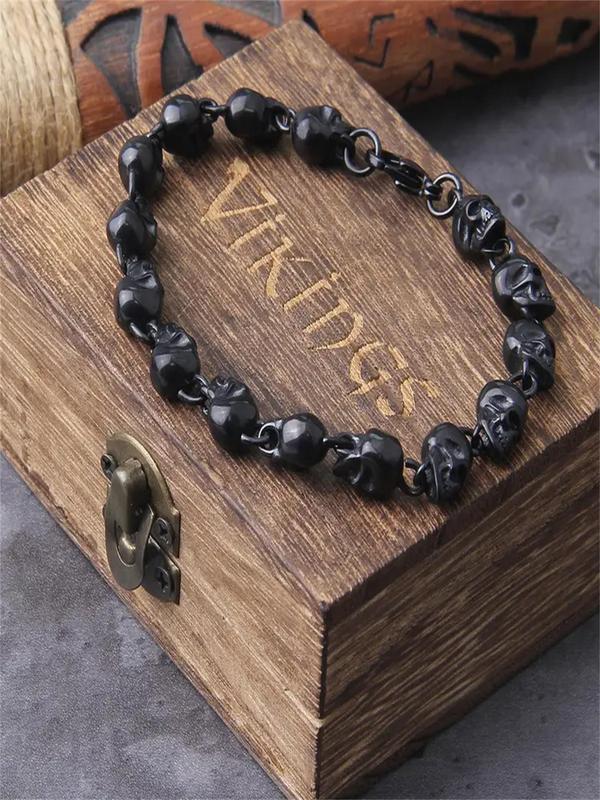 Punk Style Skull Design Bracelet, Fashionable Jewelry for Men & Women, Trendy Accessories for Party and Daily Life