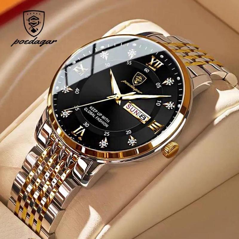 New Men's Waterproof Luminous Calendar Korean Quartz Watch Luxury Watches Black Blue  Affordable Watches Watches Vintage Watch for Men Watch Wristwatch Automatic