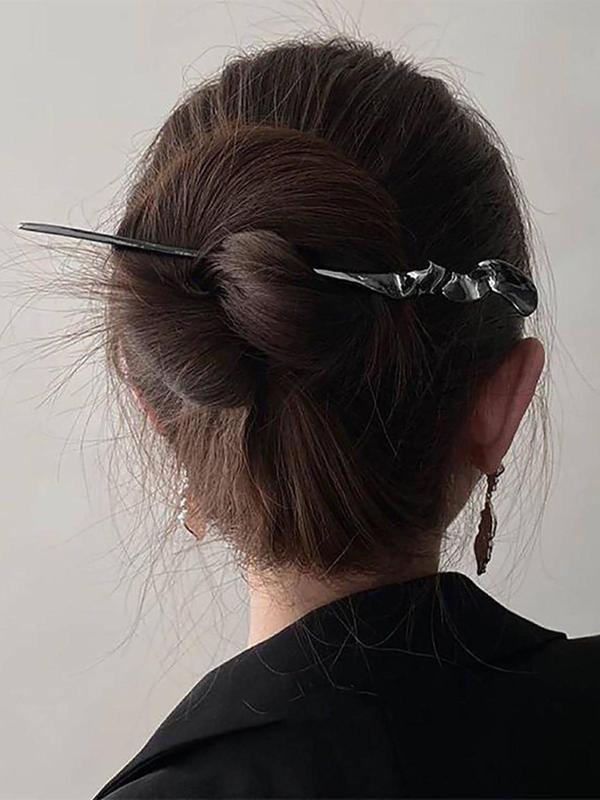 Women's Simple Style Plain Color Hair Pin, Casual Trendy Irregular Shaped Hair Pin, Hair Accessories For Party & Daily Use