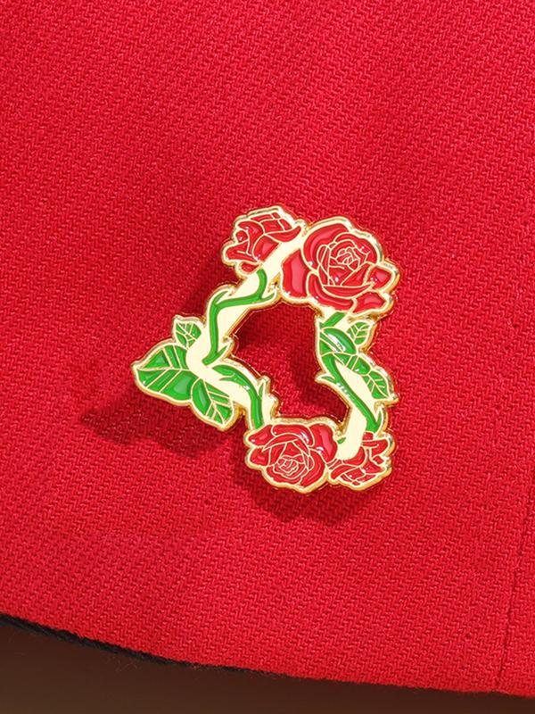 Cute Elegant Heart & Rose Design Brooch, 3 Counts set Creative Fashion Badge for Hat & Clothes & Backpack Decor, Trendy Clothes Accessories for Men & Women