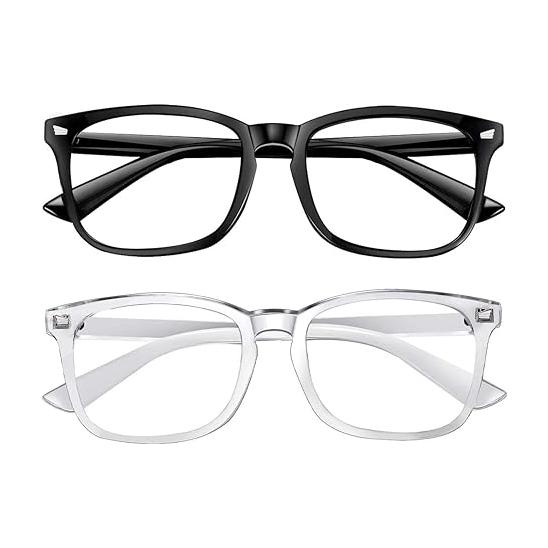 2024 Fashion Glasses Computer Gaming TV Phones Daily Use Glasses for Women Men Eyeglasses 2 Pack  1Pack