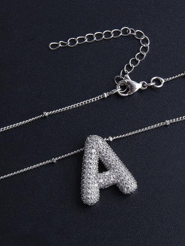 Initials Pendant Necklace for Women, Fashion Jewelry for Party, Daily Clothing Decor, Trendy All-match & Exquisite Jewelry for Birthday Gift