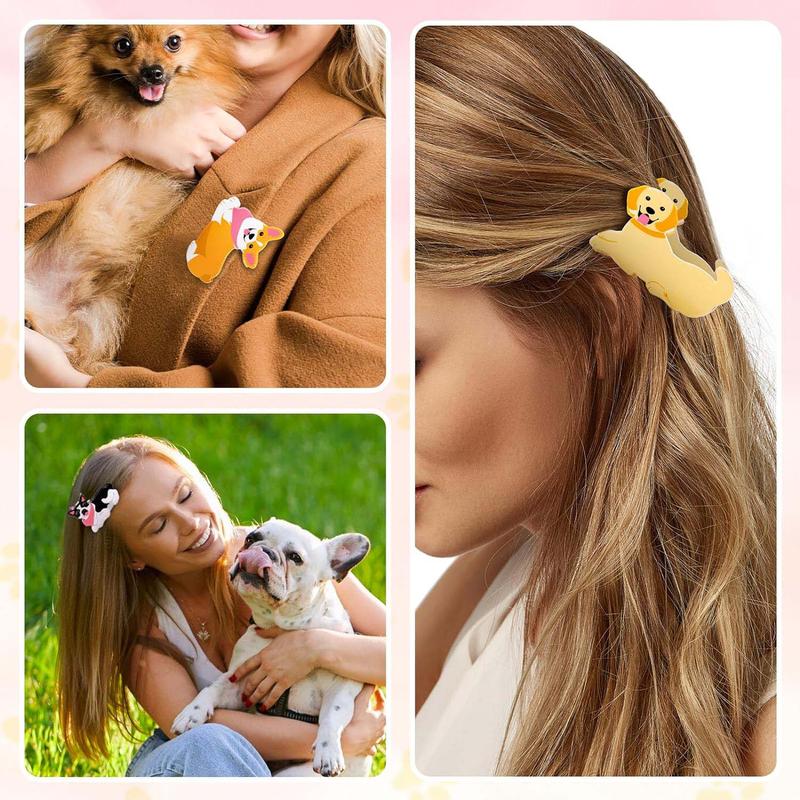 9pcs Cartoon Dog Hair Clip Ideal Gift for Dog Lovers (Gookka) cinchcliphair clawclip for longhair