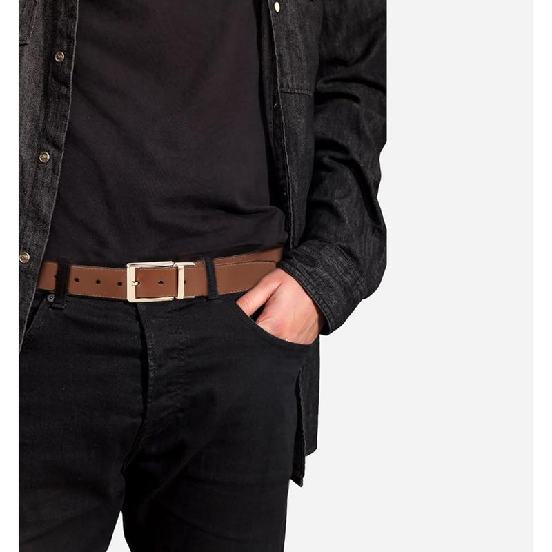 CHAOREN Leather Reversible Belt for Men 1 3 8