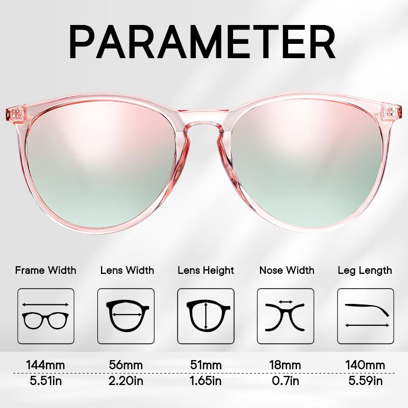 [2 pairs] FEICE women's polarized sunglasses, popular fashion large square frame, retro mirror protective lenses, pink polarized full frame sunglasses