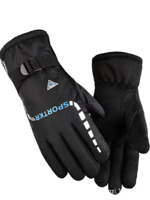 Unisex Winter Warm Gloves, Thickened Outdoor Sports Skiing Gloves, Cycling Fleece Thickened Gloves for Men & Women