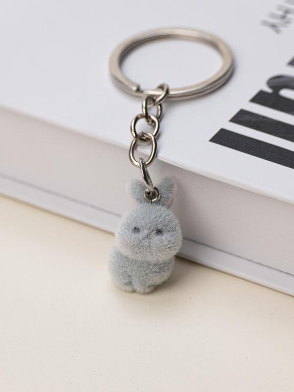 Cute Rabbit Design Keychain, Animal Shaped Keychain for Car Key, Bag Charm for Women & Men, Fashion Accessories for Daily Use