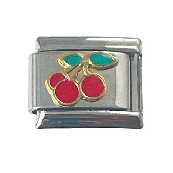 Italian Charm Link 3 Cherries 9mm - Unisex