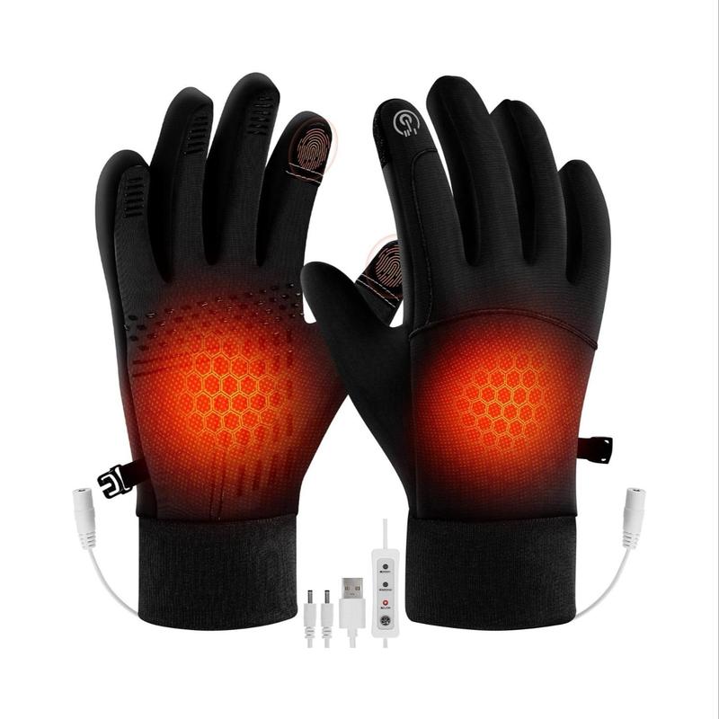 USB Heated Gloves, 1 Pair All-finger Hand Warmer, Double-sided Heating Hand Warmer, Winter Outdoor Sports Skiing Gifts Biking Hiking