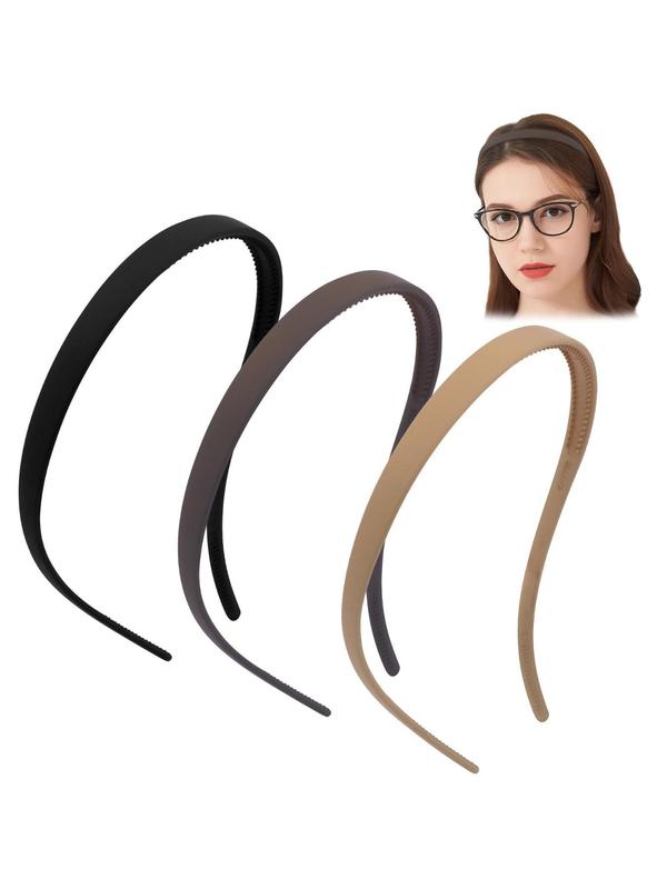 Solid Color No Pressure Hair Band, Comfortable Headband for Women & Girls, Fashion Hair Accessories for Daily Wear