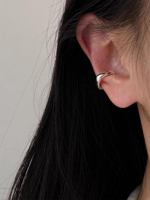 1 Pair Simple Plain U-shaped Lightweight Ear Cuff,  Casual and Versatile Non-pierced Ear Jewelry Accessories for Women, Classic Fashion Accessories for Daily Wear