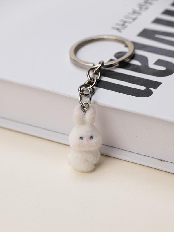 Cute Rabbit Design Keychain, Animal Shaped Keychain for Car Key, Bag Charm for Women & Men, Fashion Accessories for Daily Use