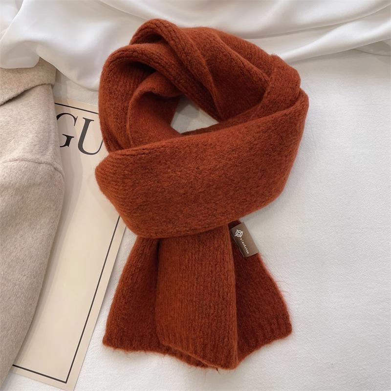 2024 Ladies Cashmere Scarf Women Winter Luxury Solid Color Shawl And Wraps Female Warm Thick Wool Neckerchief Blanket Pashmina