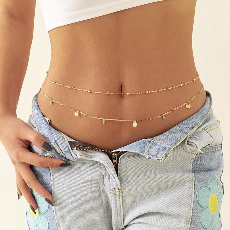 Waist Chains for Women Layered Belly Body Chain for The Waist Adjustable Sexy Bikini Waist Chain Belly Chain for Girls Summer Beach for Girl