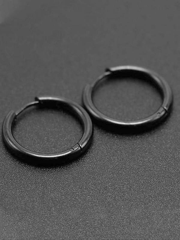 Simple Hoop Earrings As Gift, Minimalist Hoop Earrings for Women, Stainless Steel Ear Piercing Jewelry for Daily Wear