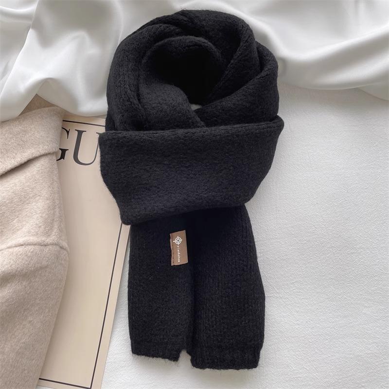 2024 Ladies Cashmere Scarf Women Winter Luxury Solid Color Shawl And Wraps Female Warm Thick Wool Neckerchief Blanket Pashmina