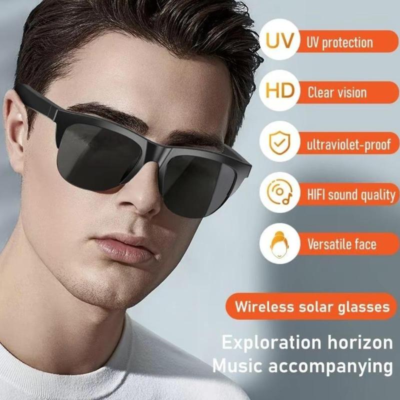 Wireless Calling Ultraviolet-proof Smart Sunglasses, Multifunctional Smart Glasses with Smart Touch for Music, Wireless Glasses, BT Technology Gadgets for Men & Women, Gifts for Friends