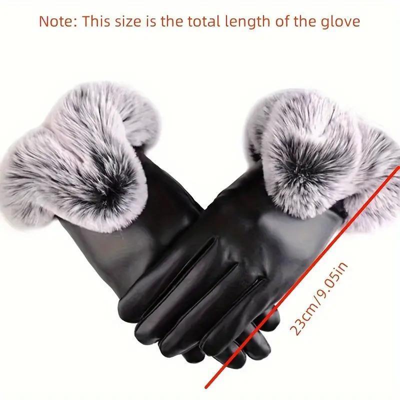 Women's Solid Color Thermal Lined Gloves, 1 Pair Windproof Touch Screen Gloves, Warm Gloves for Outdoor Cycling Driving, Sports & Outdoor Accessories