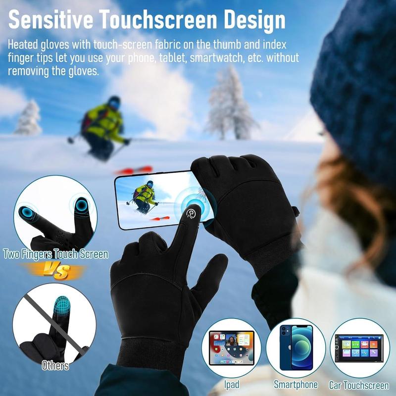 USB Heated Gloves, 1 Pair All-finger Hand Warmer, Double-sided Heating Hand Warmer, Winter Outdoor Sports Skiing Gifts Biking Hiking