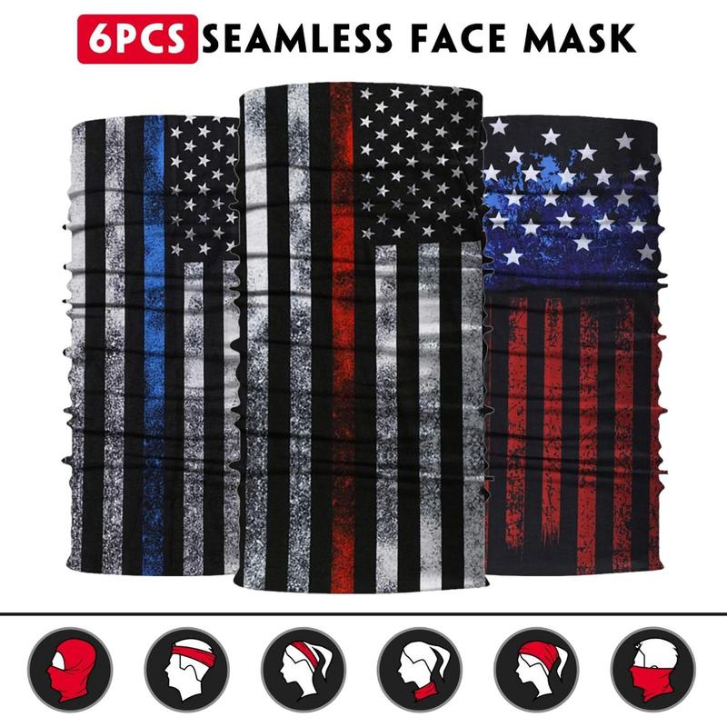 Neck Gaiter Face Mask Men Women, Seamless Bandana Rave Face Cover Scarf Mask, Balaclava, Headband, Head Wrap, Headwear