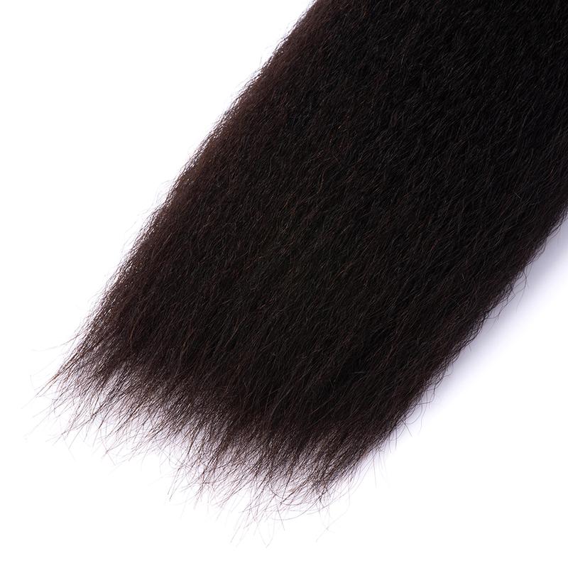 Tatihair Yaky Style Kinky Straight Virgin Human Hair Bundles-12A