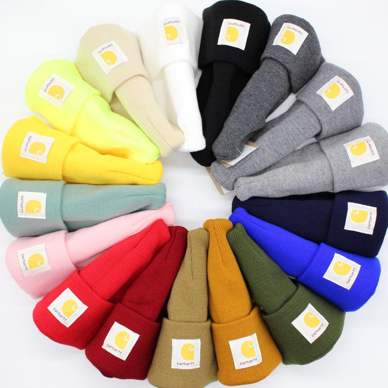 Multi-Color in Stock European and American Tooling Woolen Cap Male Fashion Brand Beanie Hat Female Autumn and Winter Warm Knitted Hat Student Couples' Cap