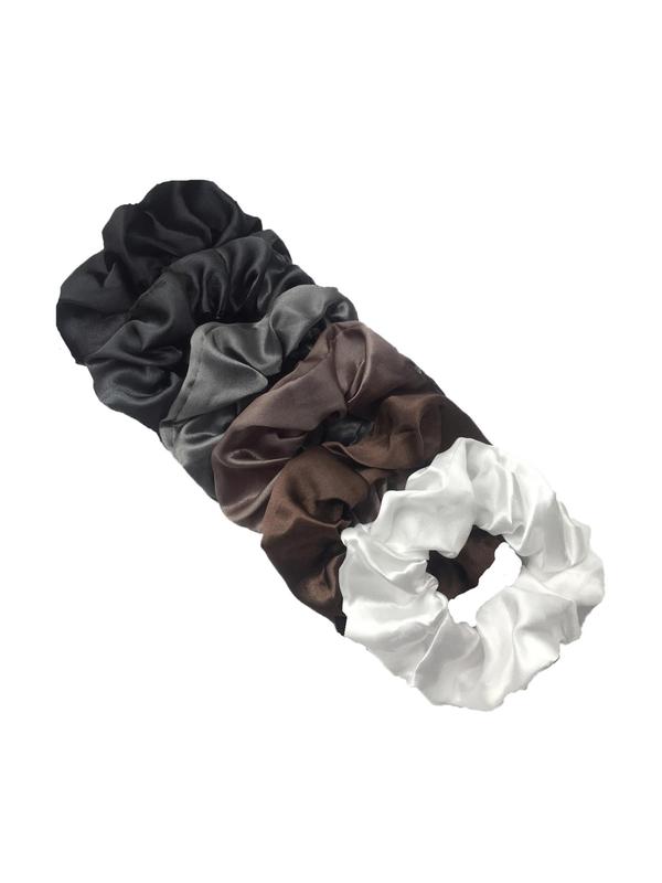 Women's 2024 Summer Elegant Solid Color Hair Scrunchies, 6 Counts  Set Cute Minimalist High Stretch Scrunchies for Women & Girls, Fashion Hair Accessories for Daily Hairstyle Ideas