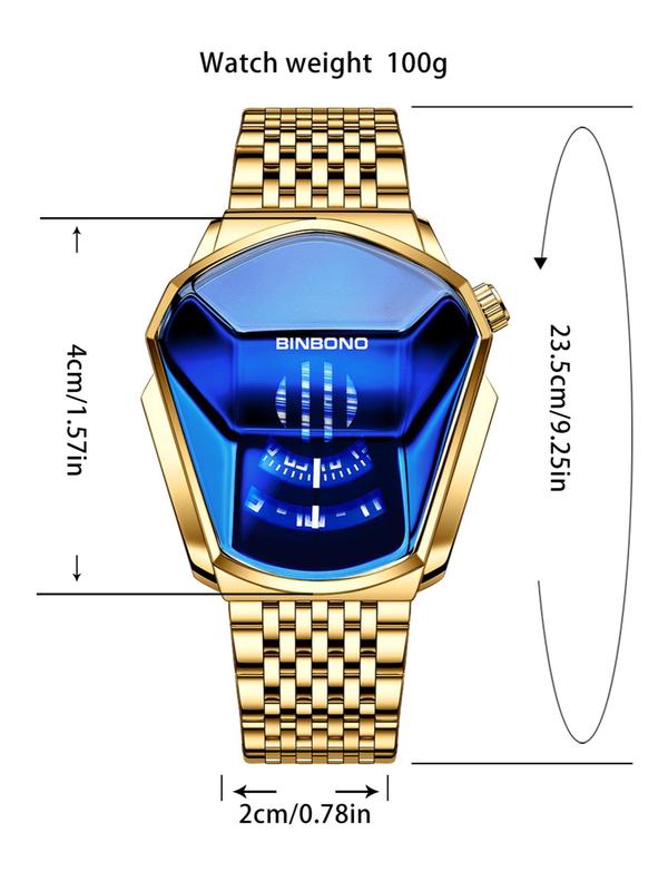 Men's Business Fashion Round Dial Analog Quartz Watch, Fashion Watch for Party, Daily Clothing Decor, Trendy All-match & Exquisite Watch for Birthday Gift with Box