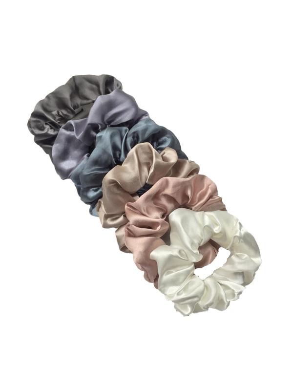 Women's 2024 Summer Elegant Solid Color Hair Scrunchies, 6 Counts  Set Cute Minimalist High Stretch Scrunchies for Women & Girls, Fashion Hair Accessories for Daily Hairstyle Ideas