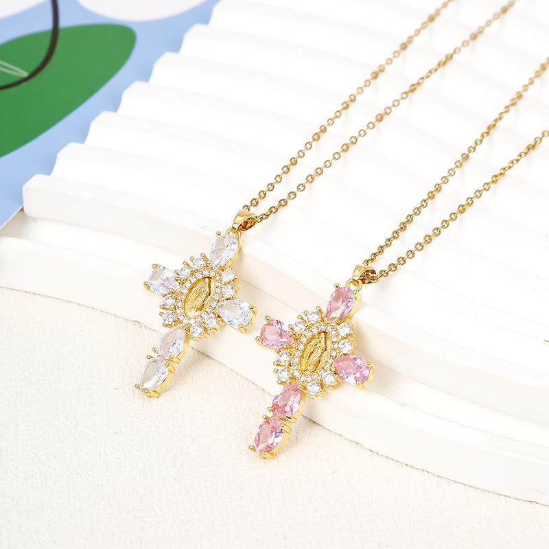 1 Pcs Popular And Fashion Cubic Cross Pendant Necklace, Perfect As a Gift For Birthdays Or Any Special Occasion