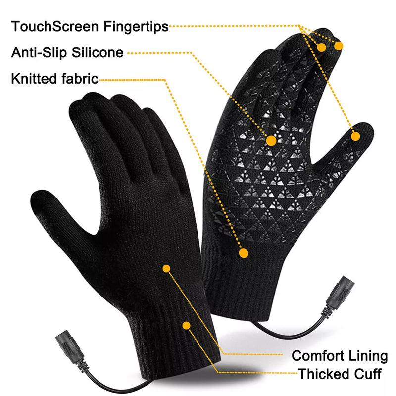 USB Heated Gloves for Men Women Mitten Hand Warmers Gloves USB Hand Warmer Gloves Touchscreen for Typing Mitten Winter Warm Laptop Gloves Washable Design Winter Gift for Indoor or Outdoor