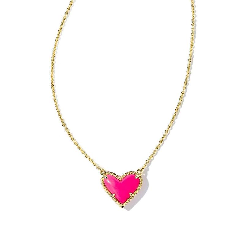 Kendra Scott Air Heart Pendant Necklace - Women's Adjustable Length with Elegant Heart-Shaped Design necklace gift fall