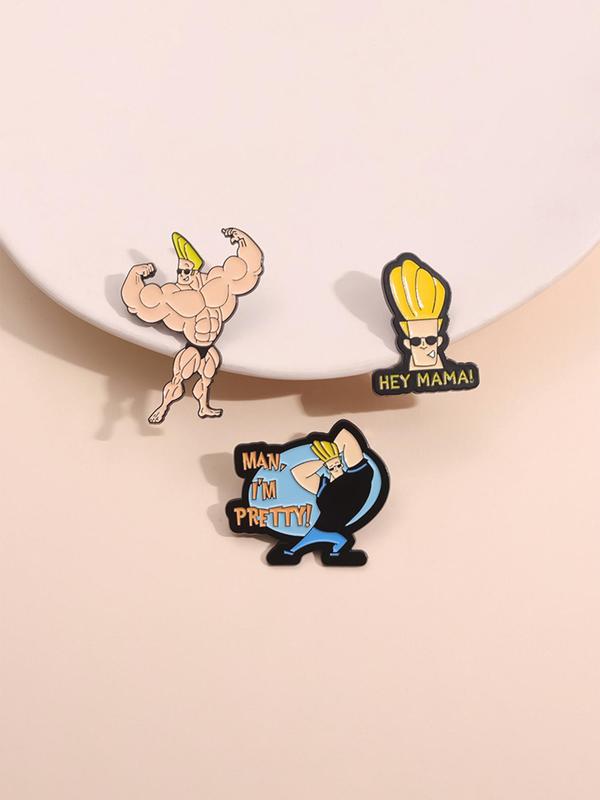 Cartoon Movie Character Brooch Set, Cute Enamel Pin for Daily Clothing Decor, Trendy All-match & Exquisite Brooch for Birthday Gift