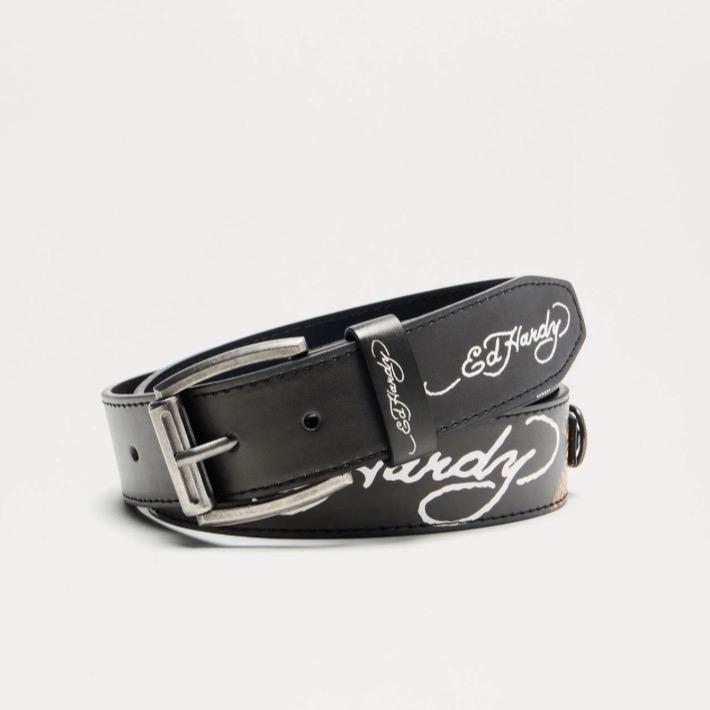 ED HARDY STUDDED SKULL BELT