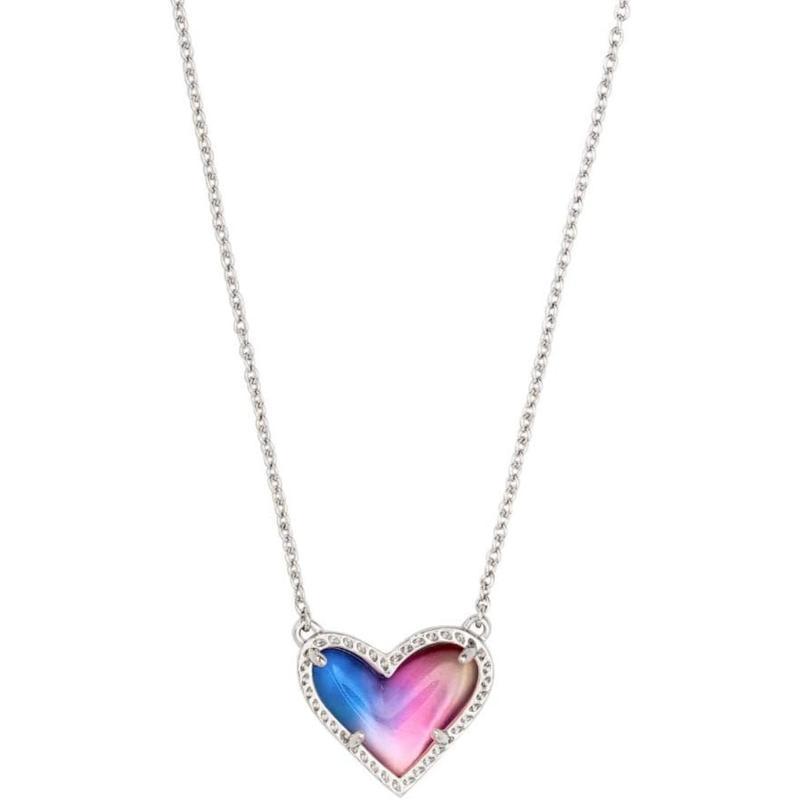 Kendra Scott Air Heart Pendant Necklace - Women's Adjustable Length with Elegant Heart-Shaped Design necklace gift fall